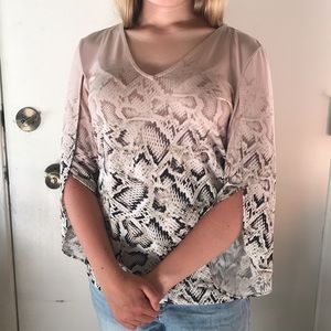 - Calvin Klein 3/4 sleeve python blouse S